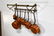 French Pot Rack w/ Copper Pots rack - 7 1/2"H, 26 - 2