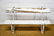 Painted Wood and Metal Park Bench 33 1/2"H, 62" x