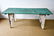 French Industrial Painted Table metal legs / wood top
