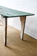 French Industrial Painted Table metal legs / wood top - 4