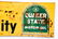 Quaker State Motor Oil Sign - metal 36" x 94" - 3
