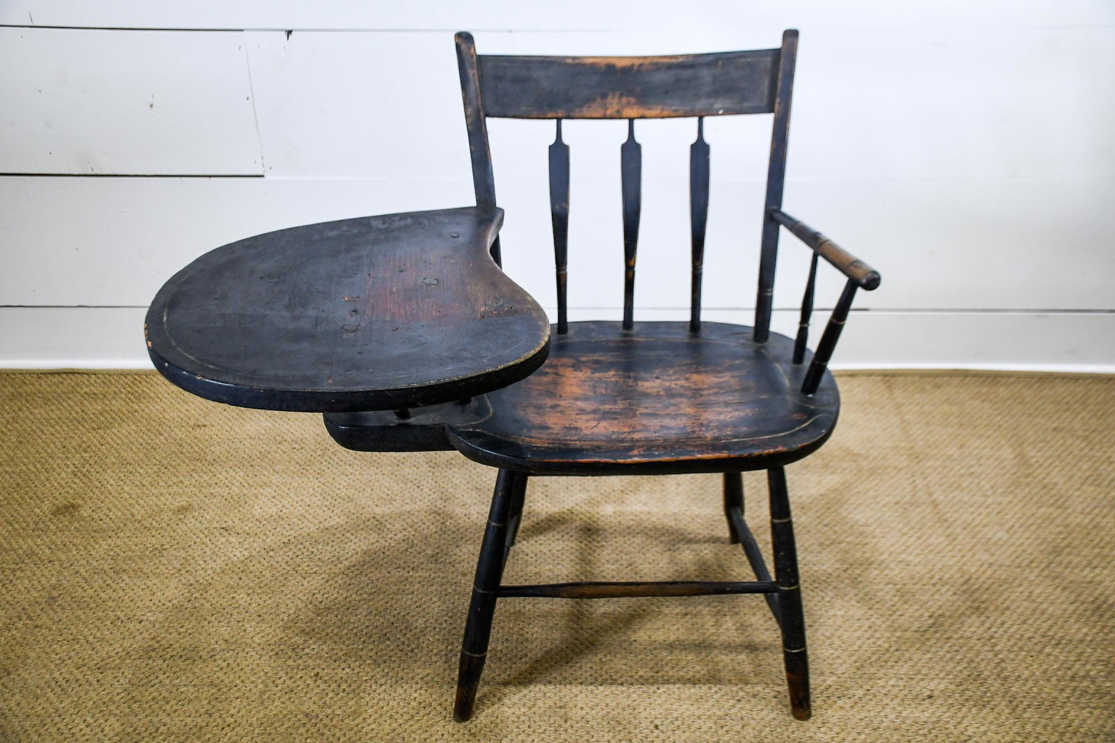 Early 19th C. Windsor Writing Desk Chair 34"H,   35"  x (1 of 4)