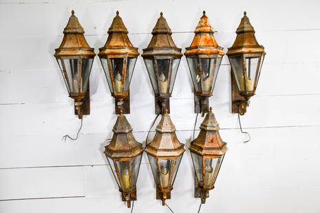 8-Pc Country French Lantern Lot 36"H, 13" x 15": 8-Pc Country French Lantern Lot 36"H, 13" x 15" ea.