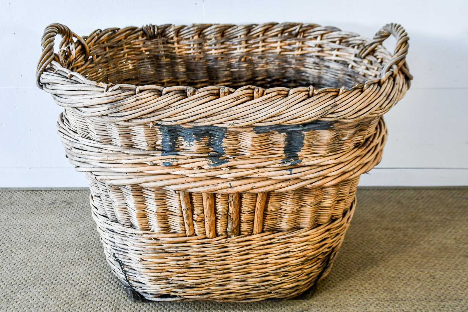 French Champagne Grape Gathering Basket 27"H,   33 1/2" (1 of 4)