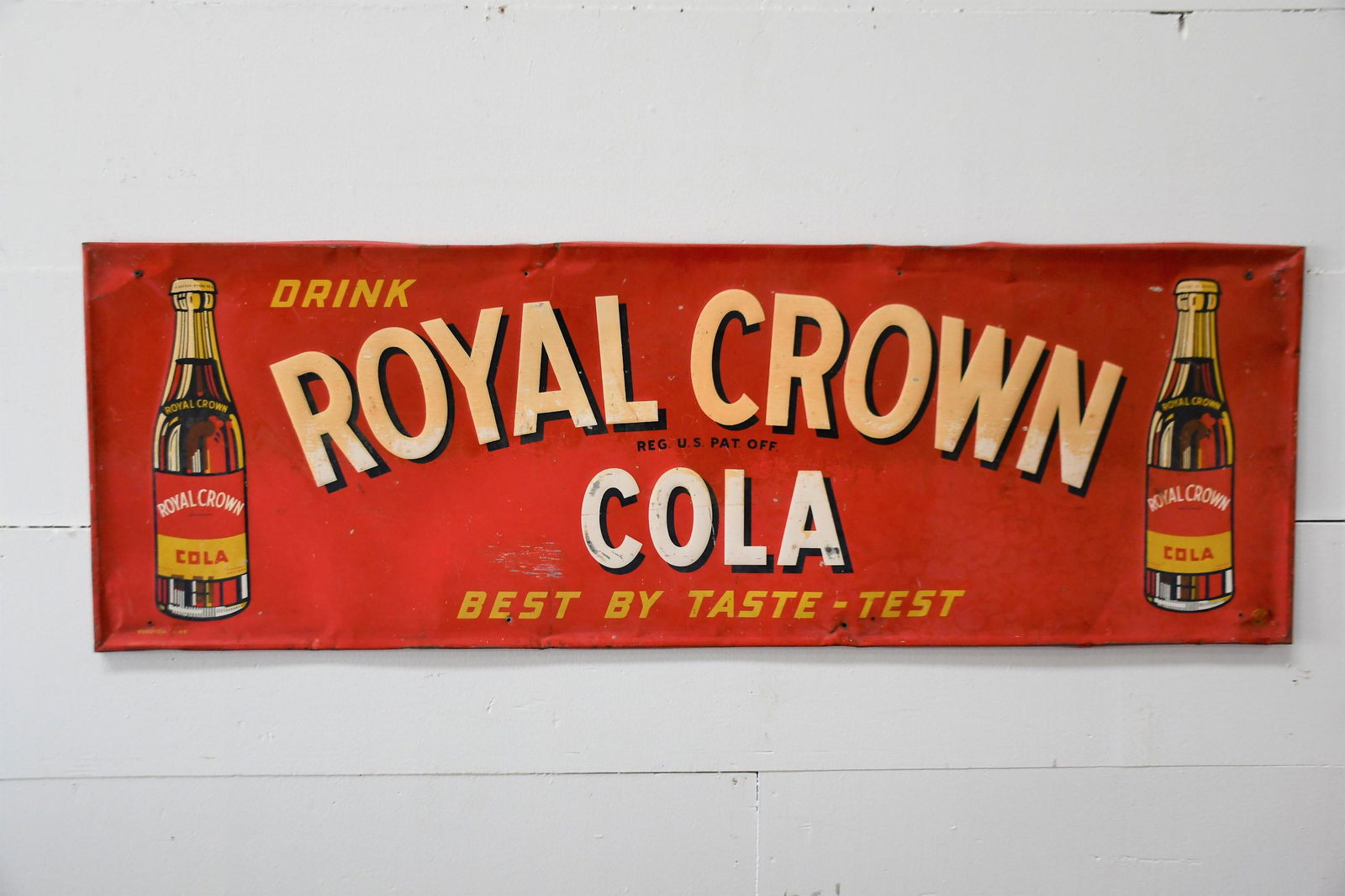Royal Crown Cola Sign metal 18" x 54" Jan 08, 2021 Bright Star Antiques Co. in TX