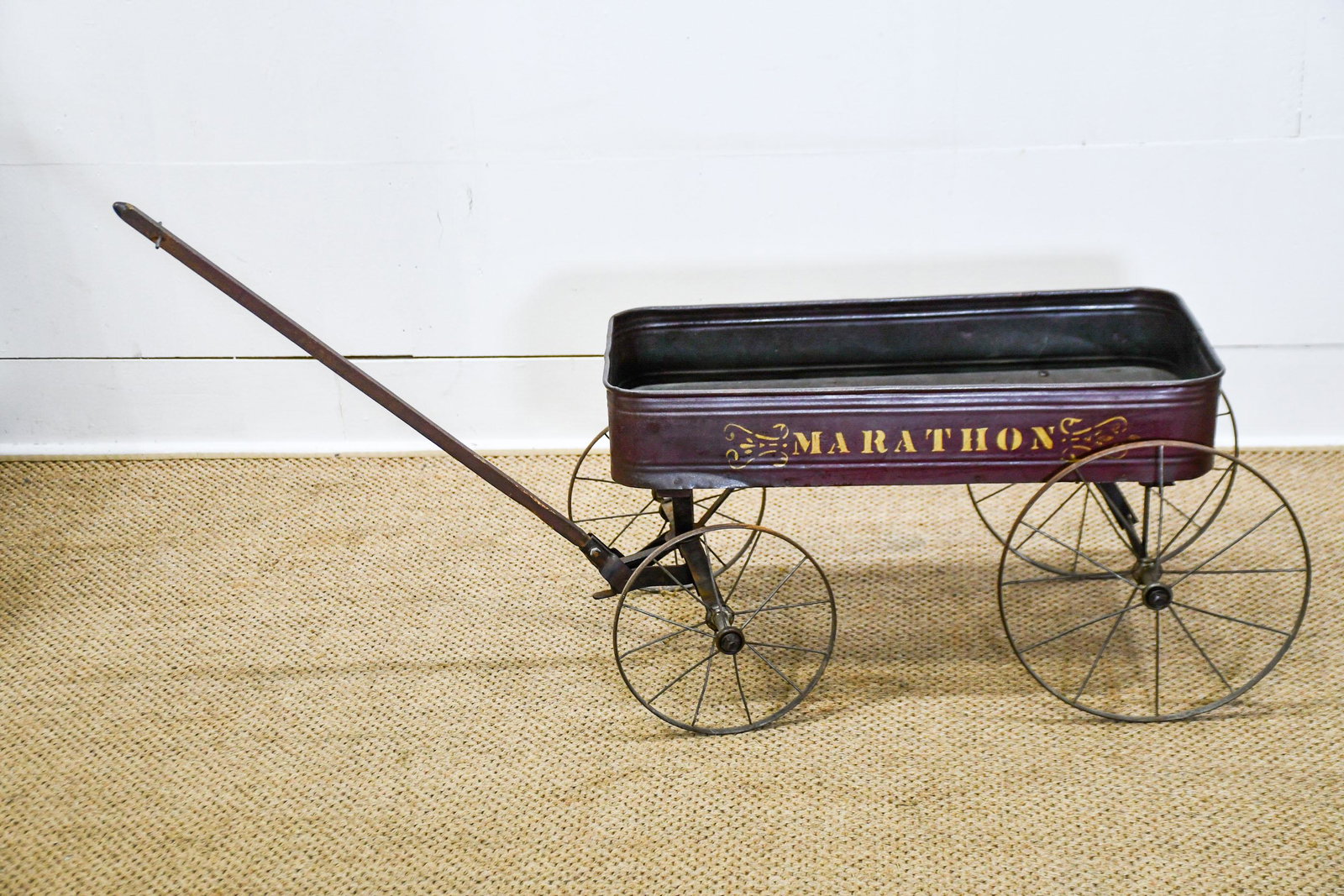 Early Child's Wagon 15"H,   32" (54" handle),   19" (1 of 5)