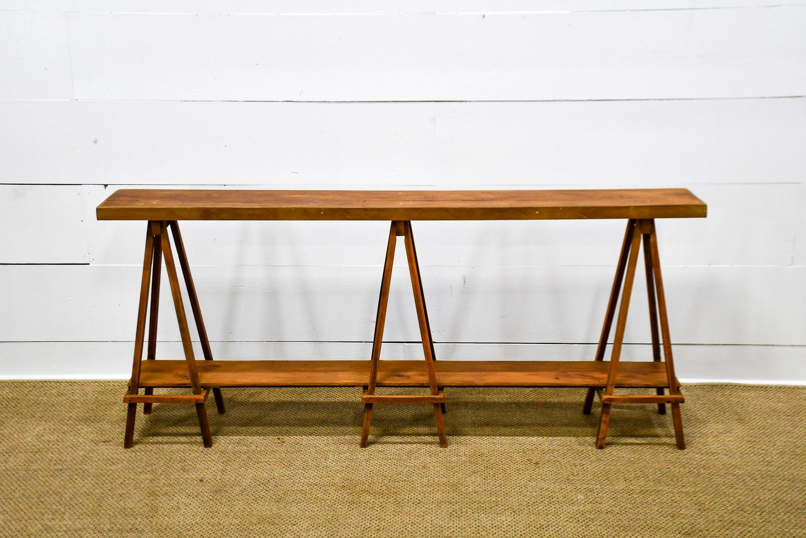 Industrial Sawhorse Table 30 1/2"H,   71"  x   11" (1 of 4)