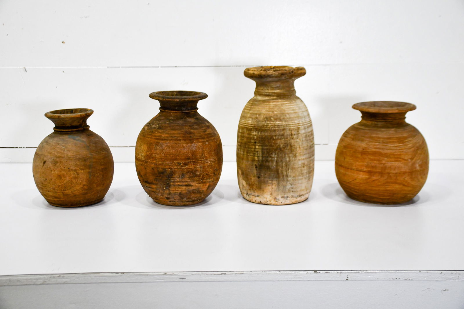 4pc. Lot of Turn Wood Vases largest  -   15"H (1 of 3)