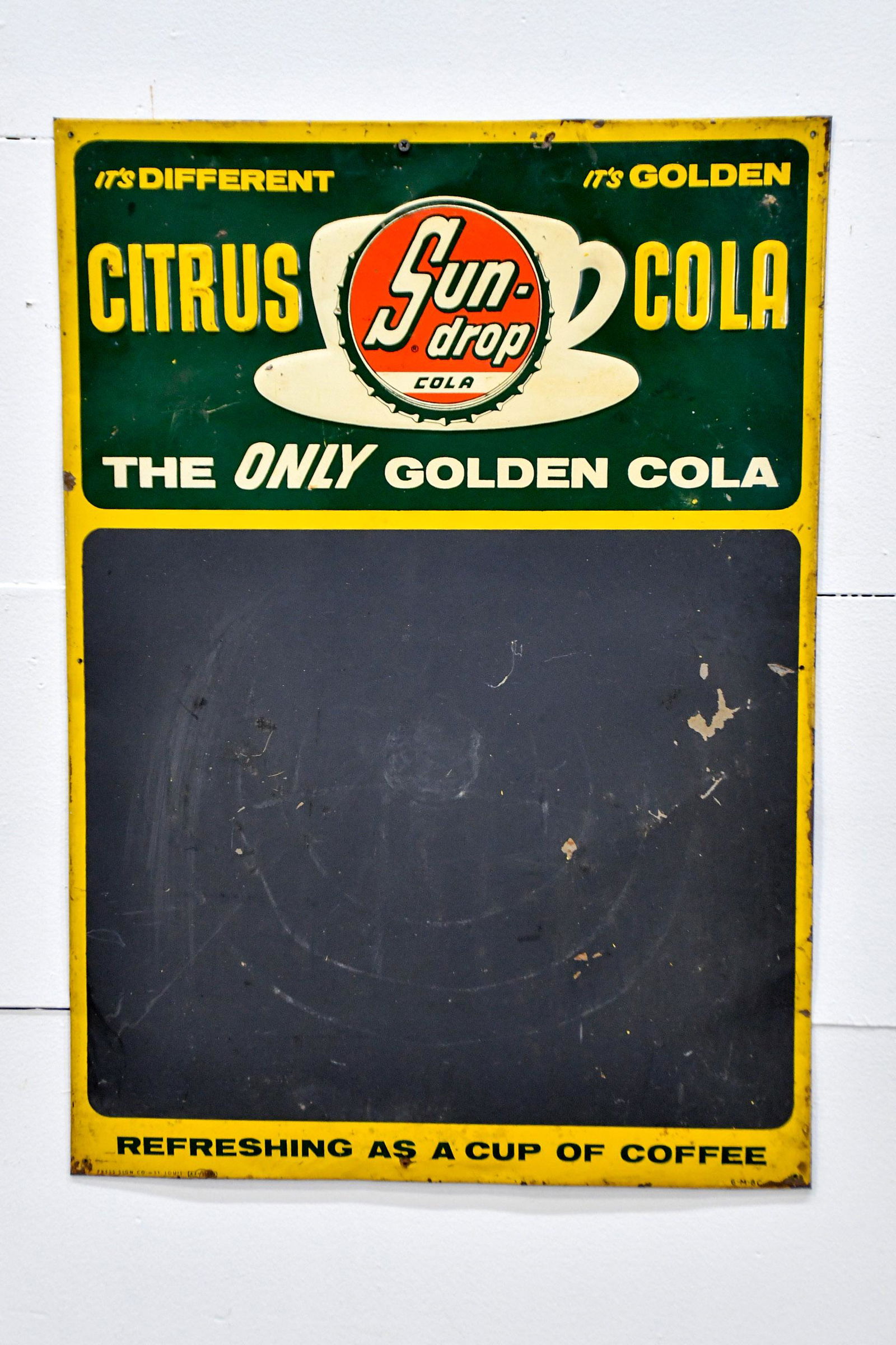 Sun Drop Cola Menu Board 27 1/2"  x   19 1/2" (1 of 5)