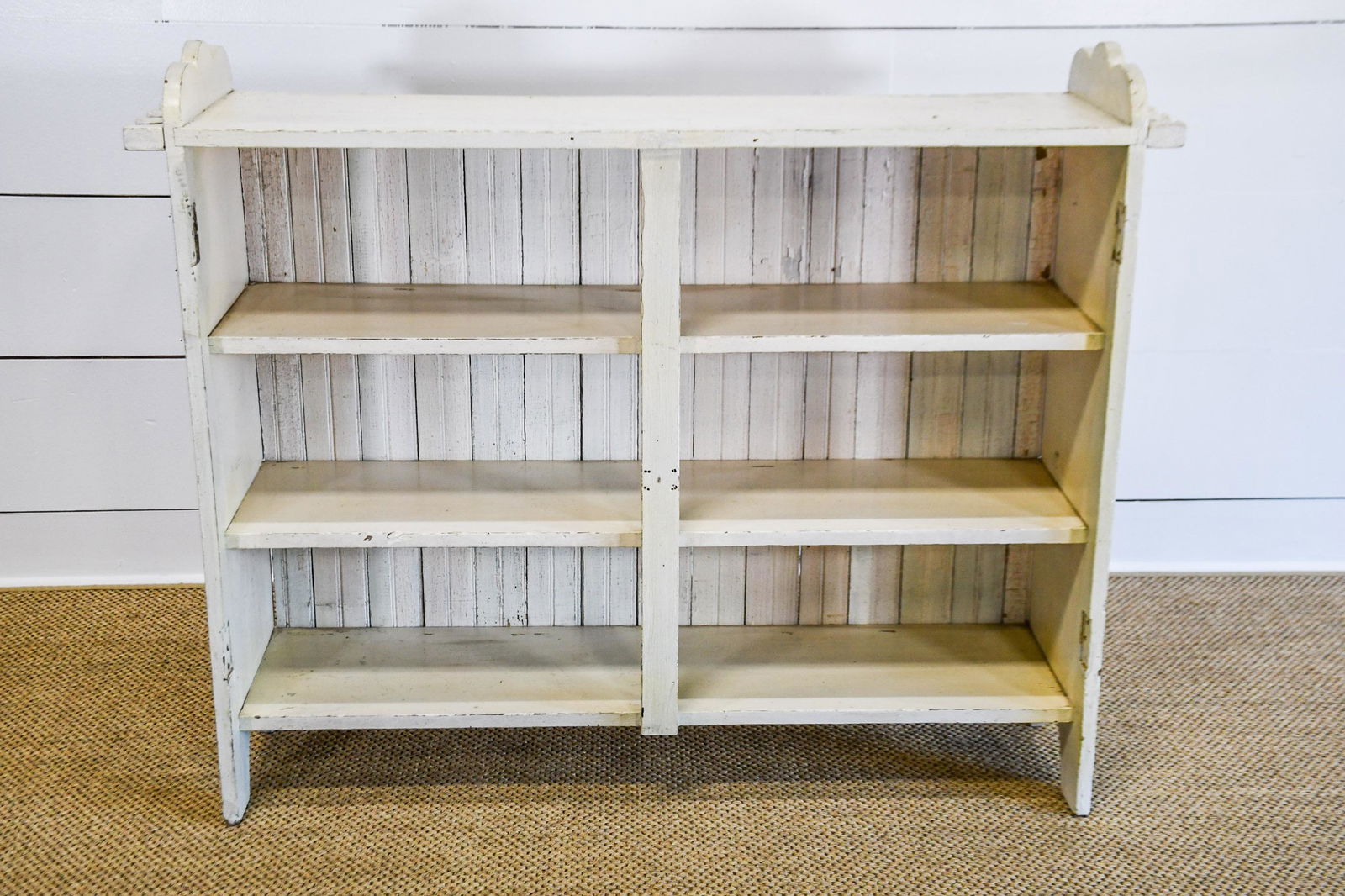 White Painted Crock Shelf 42"H,   52"  x   13 1/2" (1 of 5)