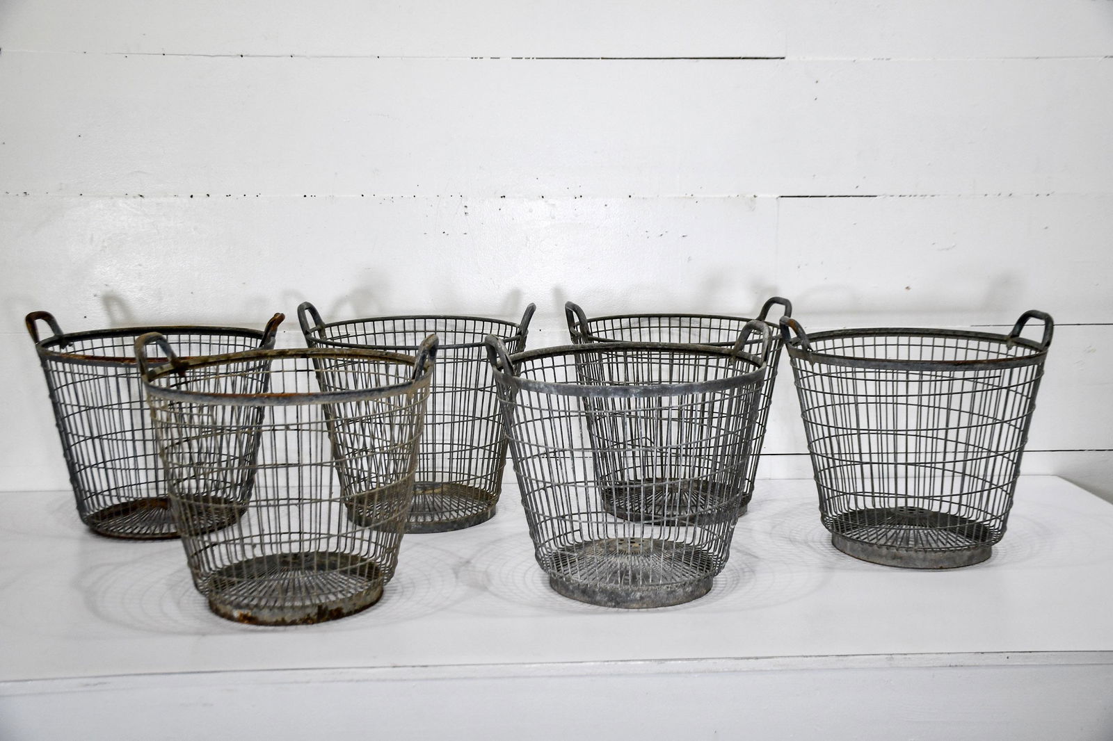 6pc. Lot of Wire Baskets 17"H,   19" diam. (1 of 3)