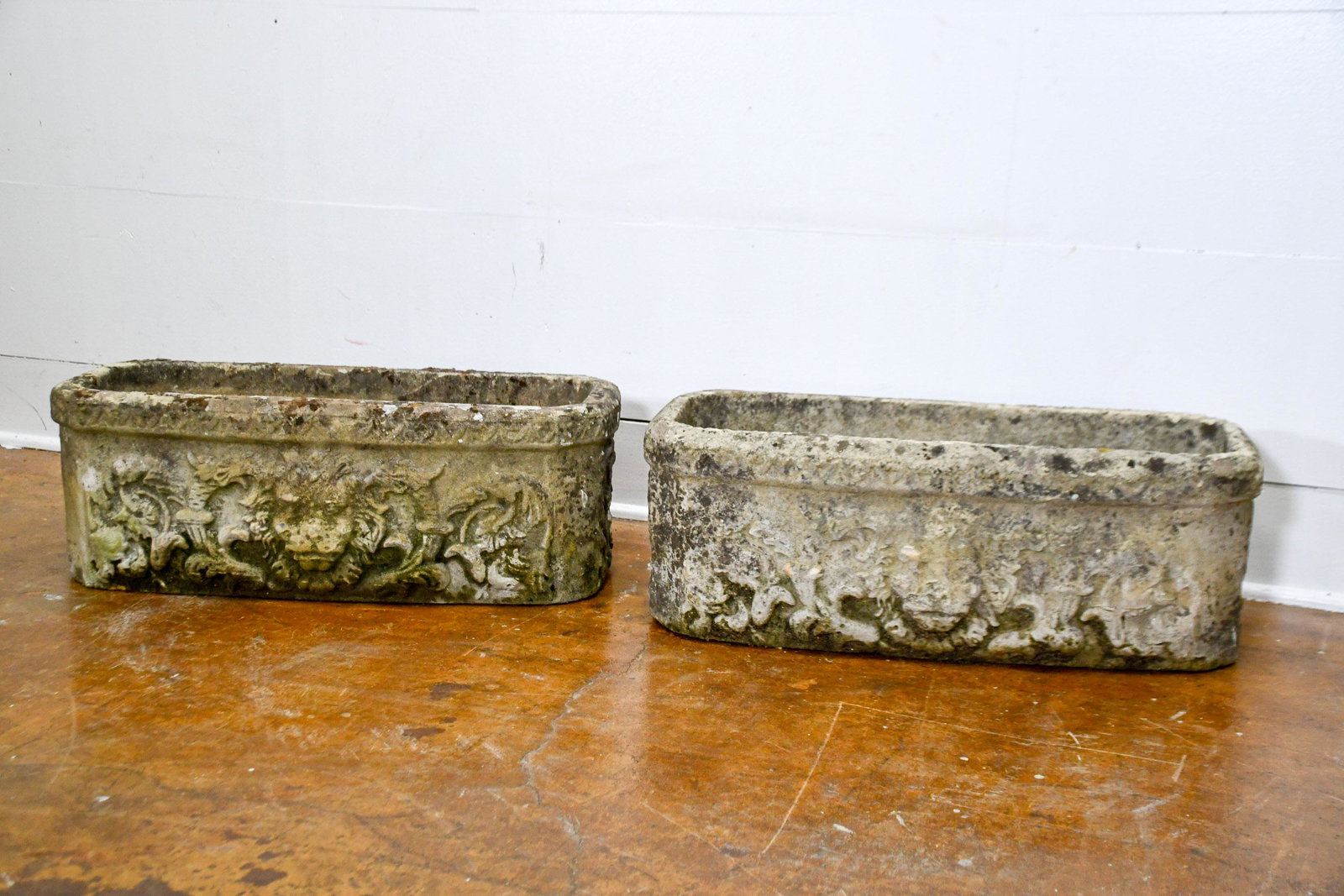 2-Pc English Garden Planter Lot 10"H,   28"  x   11" (1 of 7)