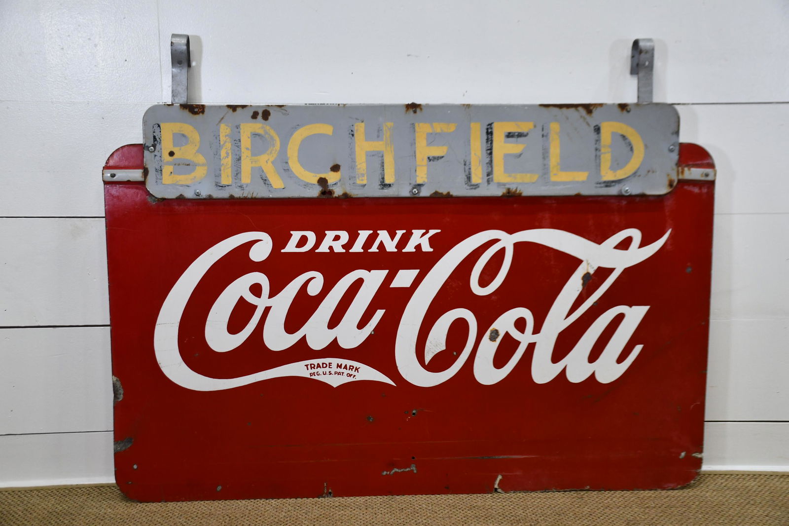 Coca - Cola Sign  -  double sided / porcelain 40"  x (1 of 4)