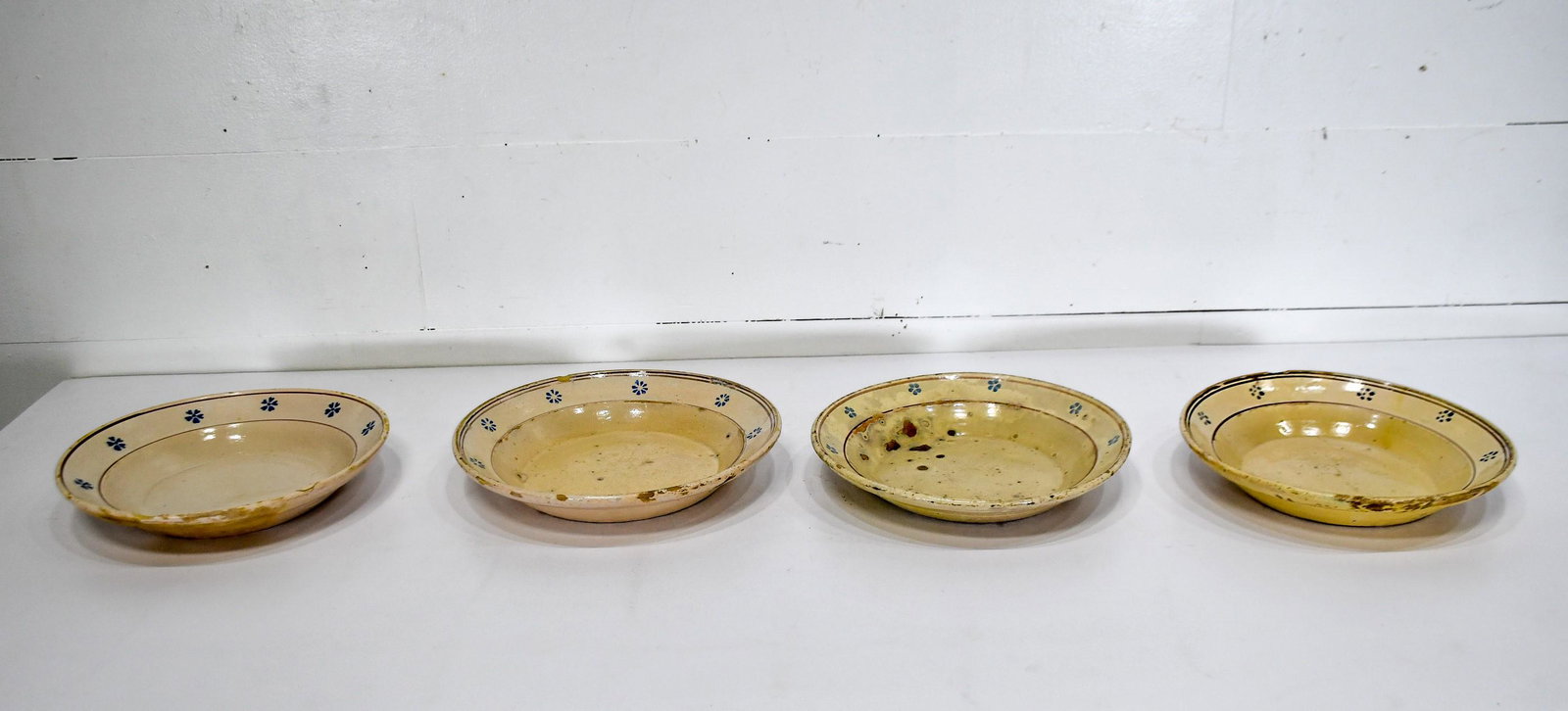 4-Pc Lot of Early Italian Pasta Bowls 16" diam. (1 of 7)