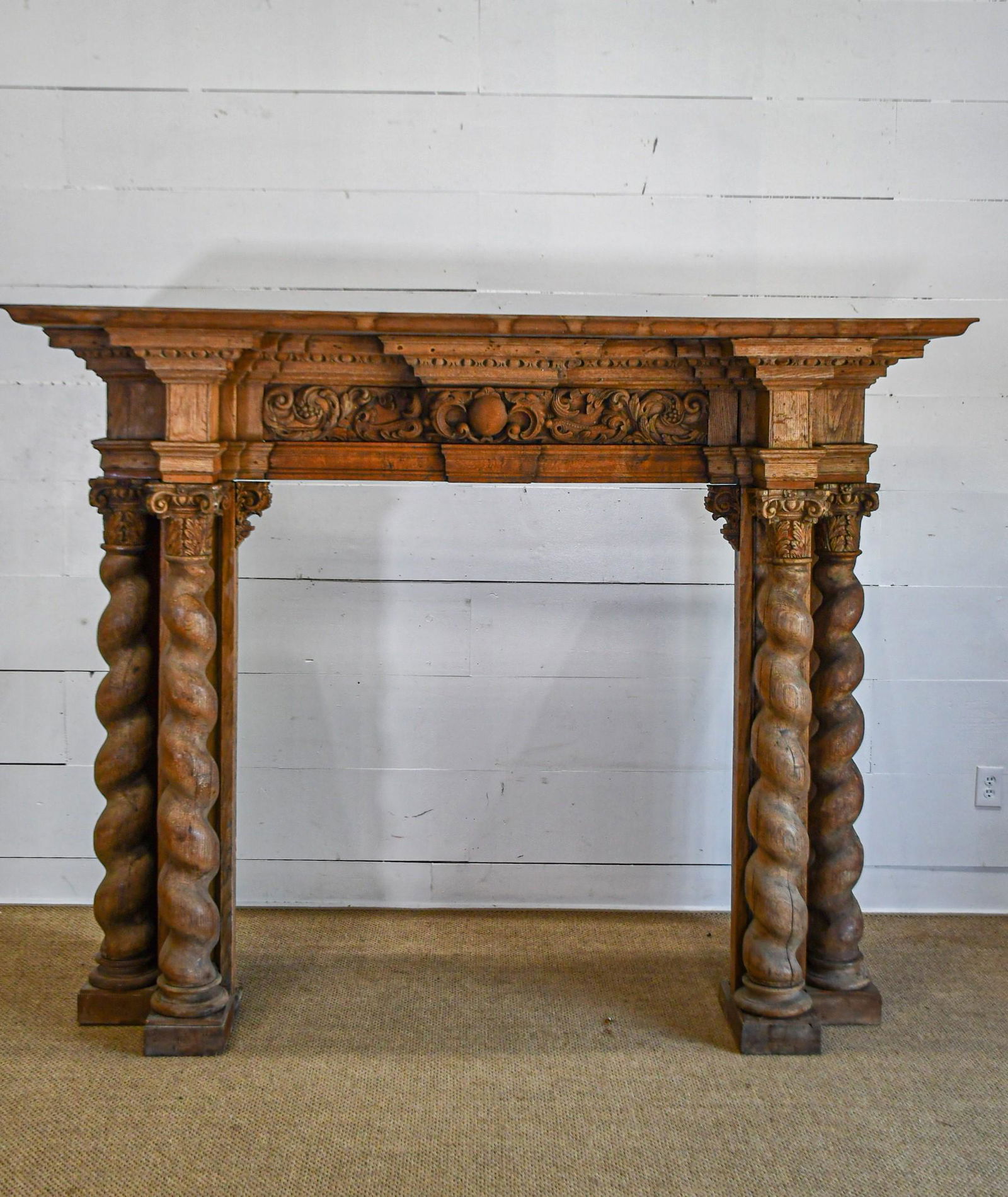 Late 18th C. Carved French Mantle (1 of 7)