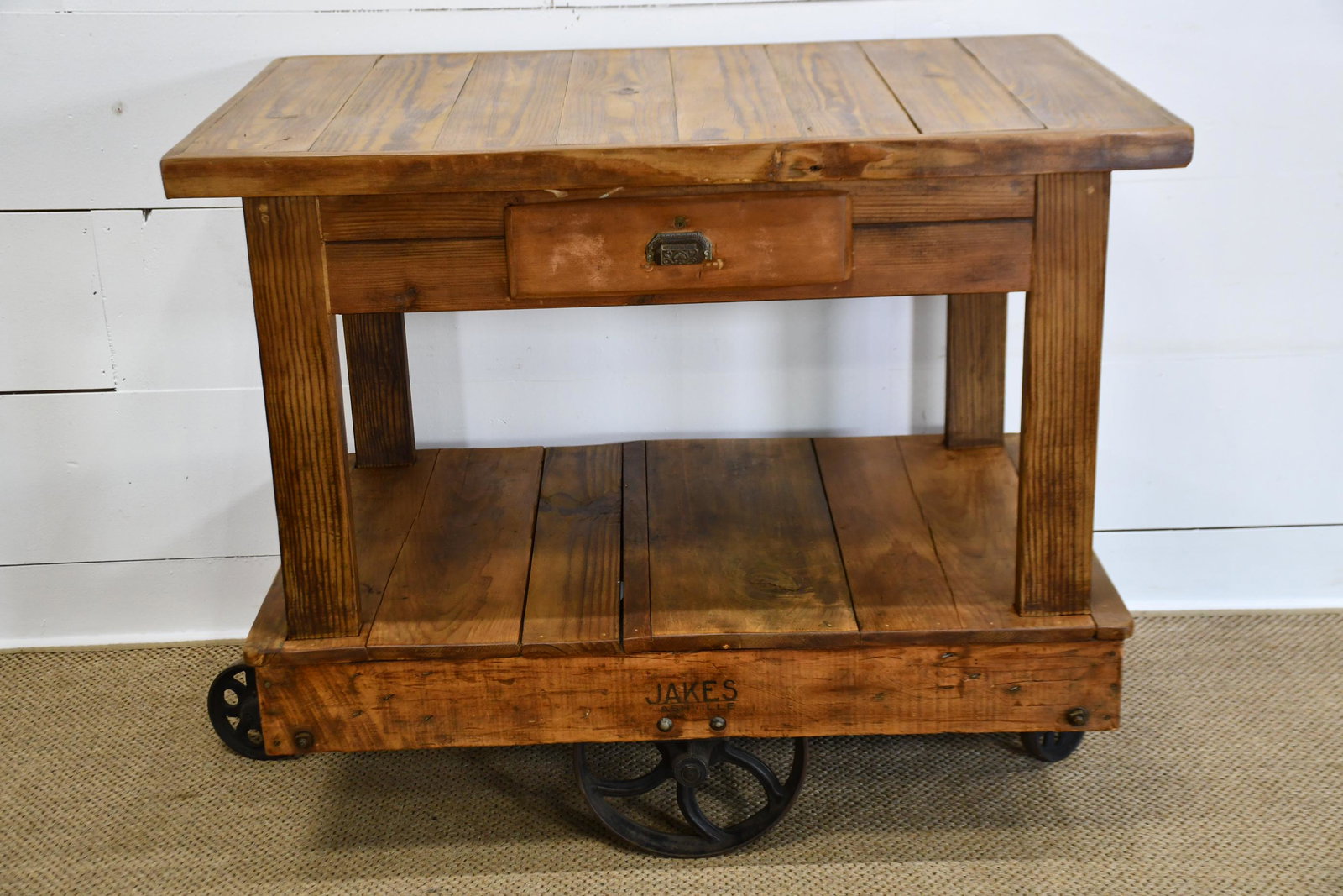 Industrial Warehouse Cart w/ Drawer 38"H,   45"  x (1 of 5)