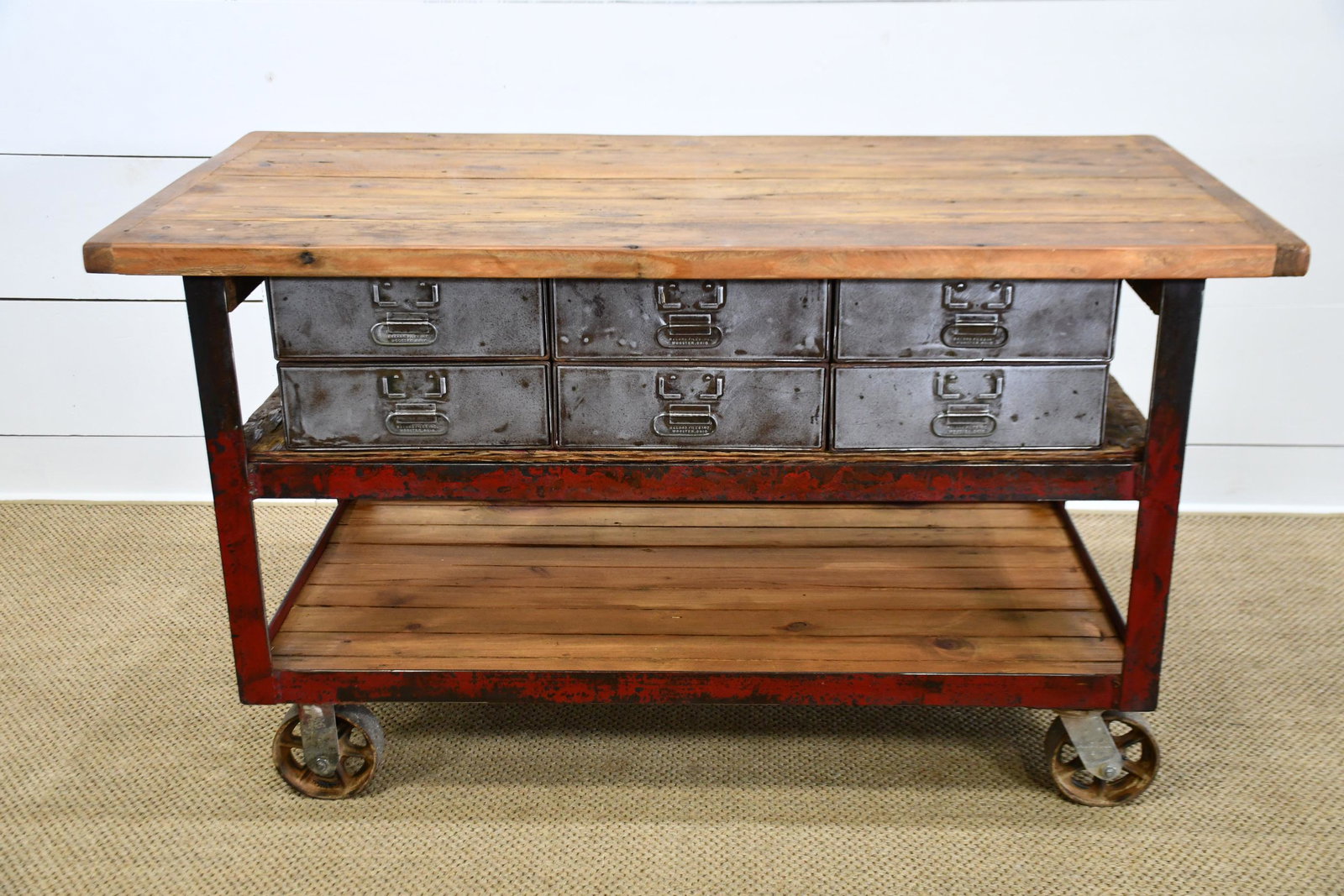 Industrial Warehouse Cart with Drawers 33 1/2"H, 57" x (1 of 4)