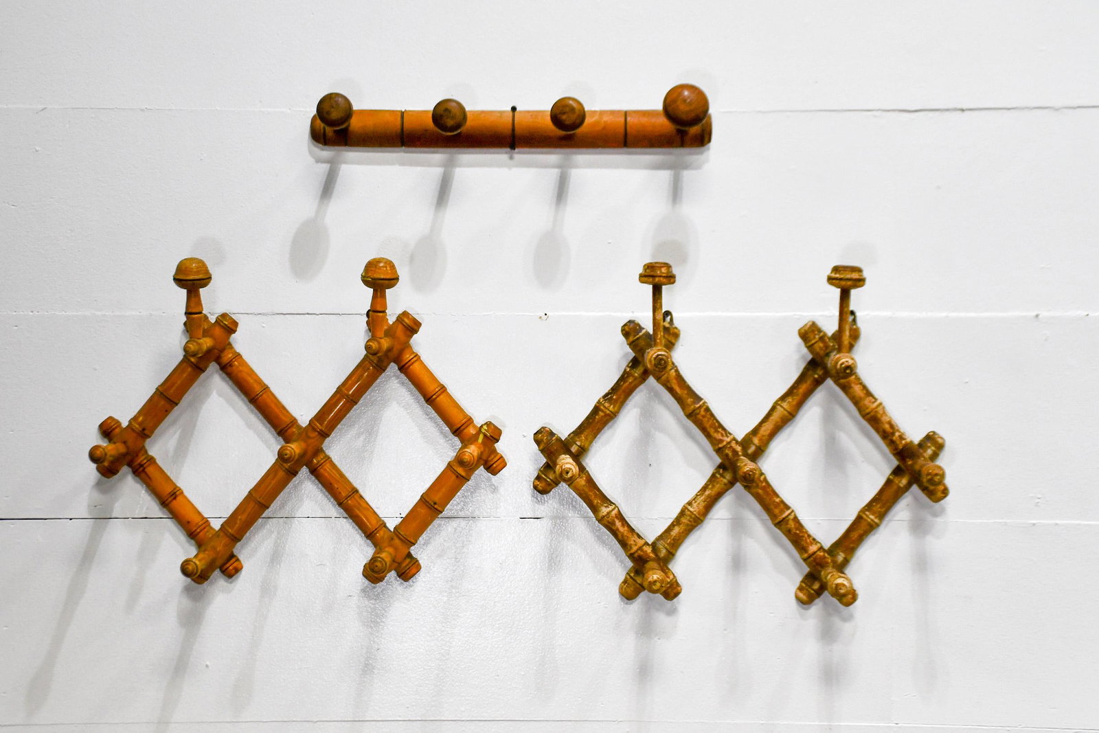 3pc. Lot of  Faux Bamboo French Hat Racks 23"L     / (1 of 4)