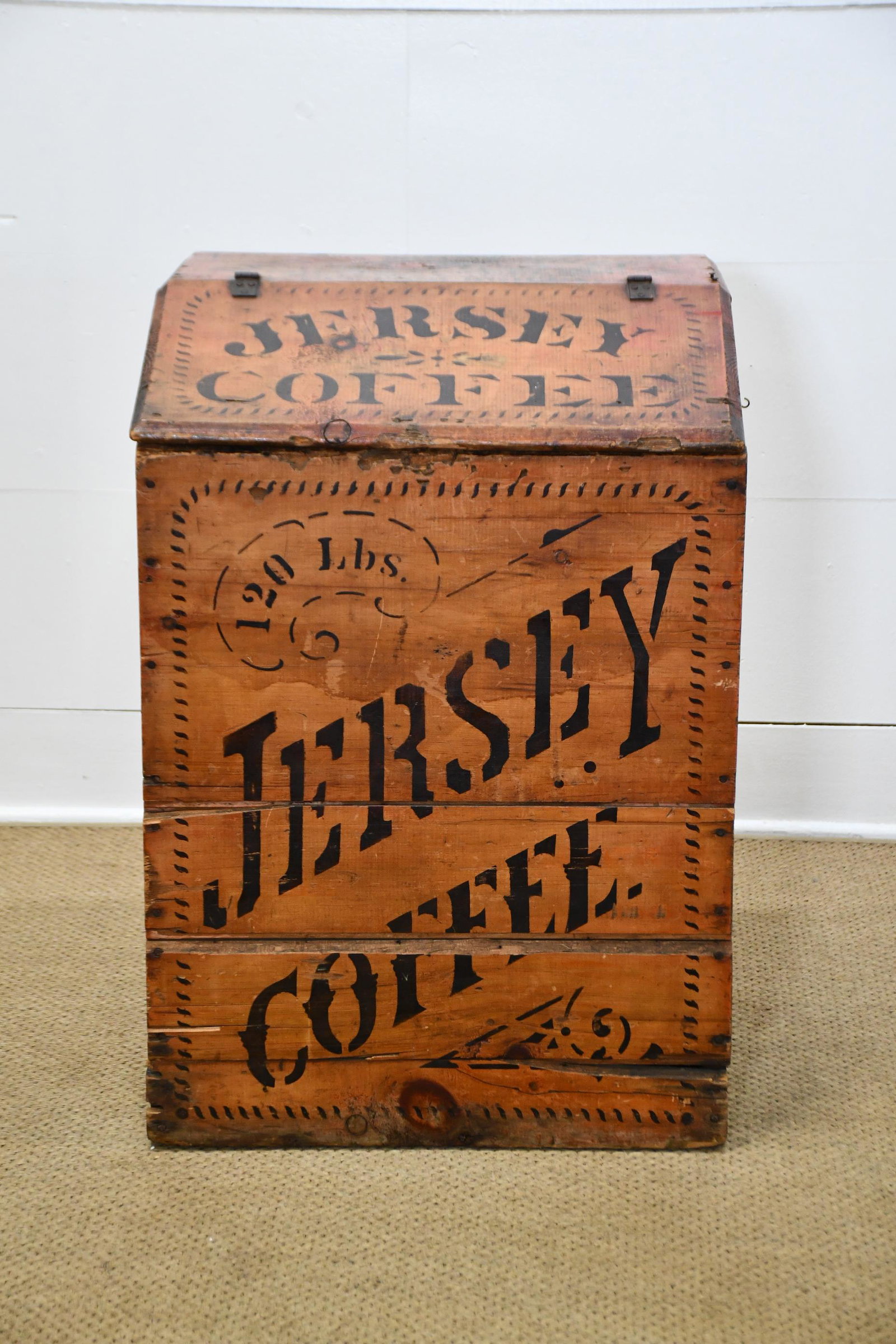 Wooden Jersey Coffee Bin 32"H,   22 1/2"  x   19 1/2" (1 of 6)