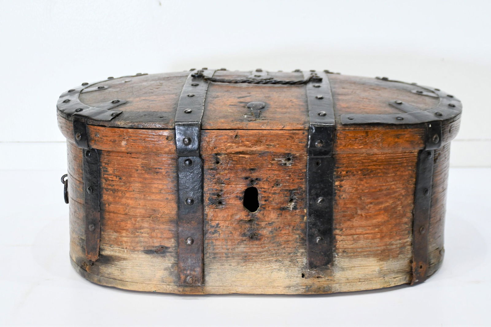 19th C. Swedish Wedding Trunk 10"H,   23"  x   18" (1 of 6)