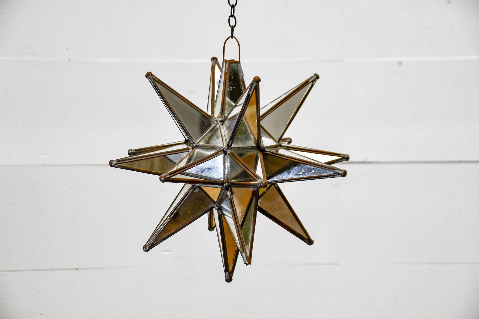 Hanging Mirrored Compass Star 17"H,   18"  x   18" (1 of 3)