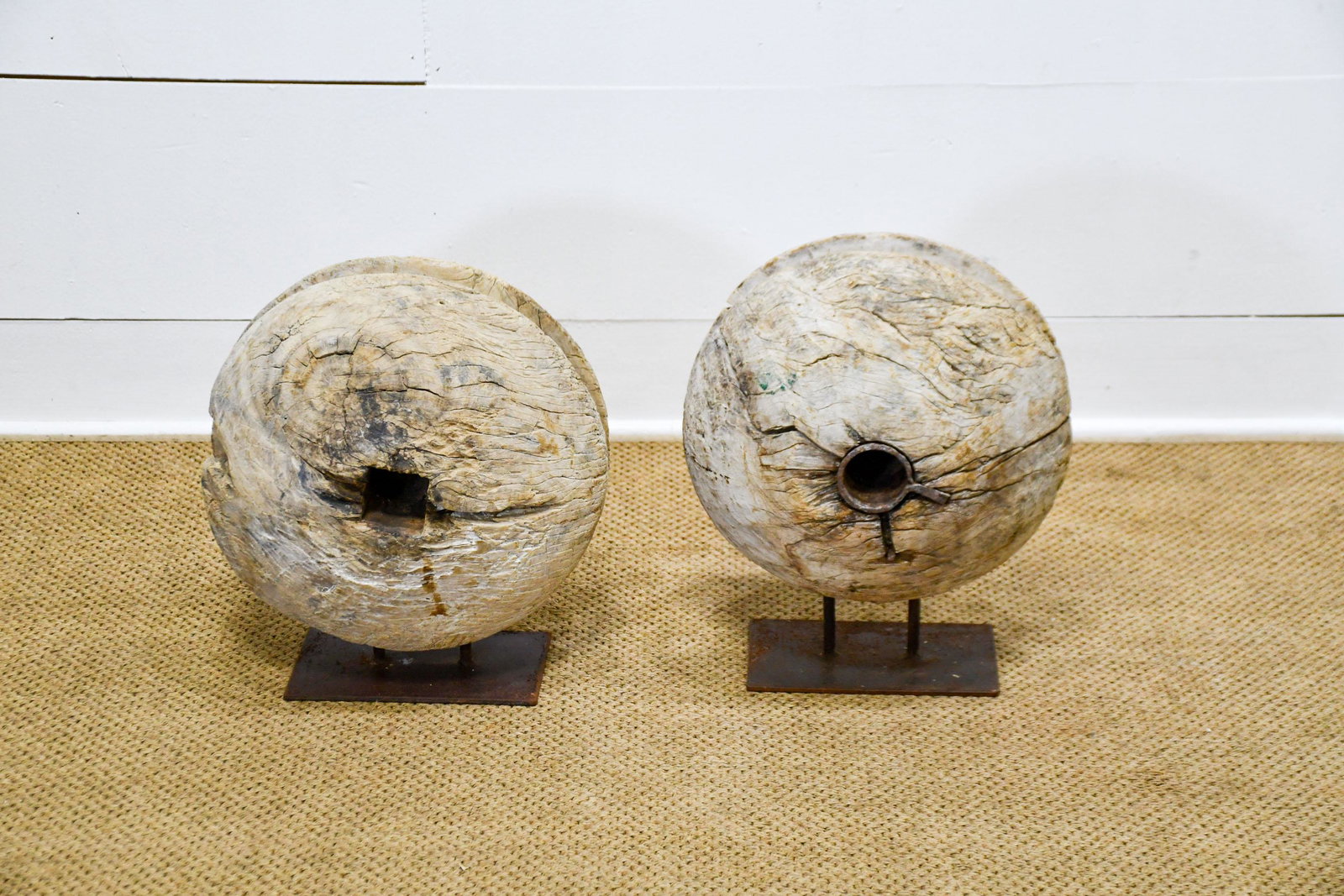 2pc. Lot of Industrial Objects on Stands 17 3/4"H, (1 of 6)