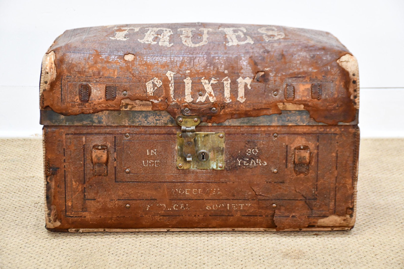 Leather Doctor's Trunk 16"H,   26"  x   14" (1 of 5)