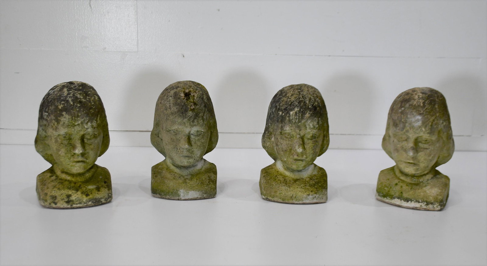 4pc. Lot of Concrete Busts 12"H,   7"  x   8" (1 of 7)