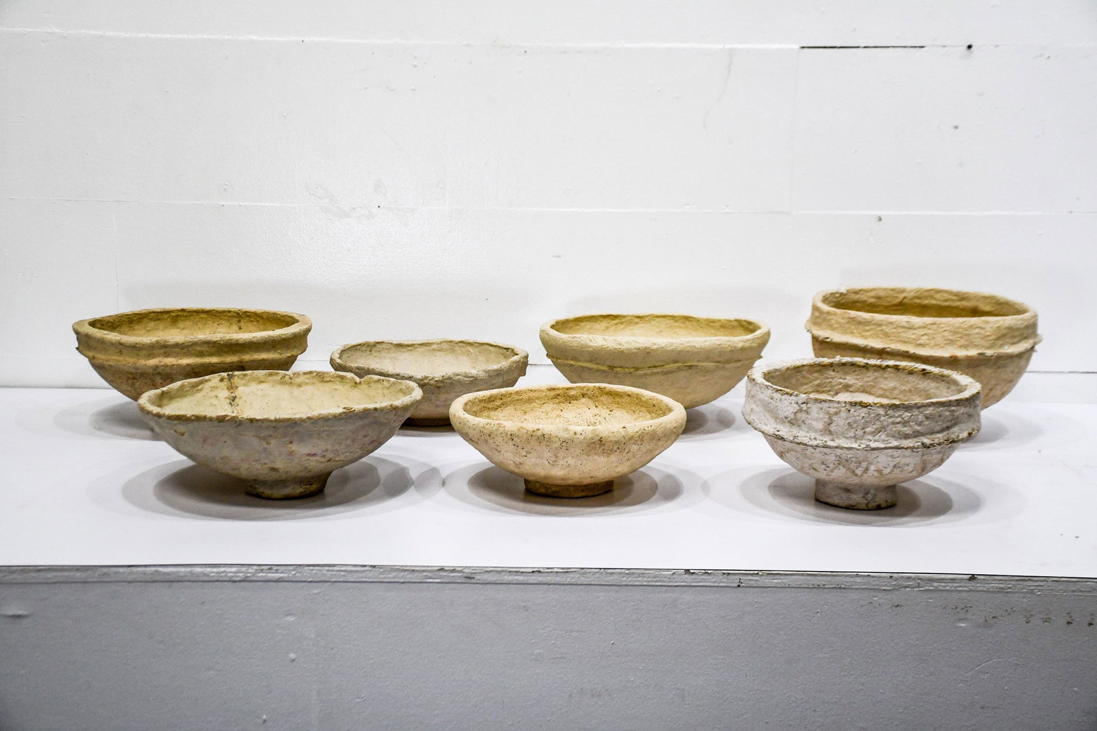 7pc. Lot of Paper Mache' Bowls biggest  -   9"H,   15" (1 of 4)