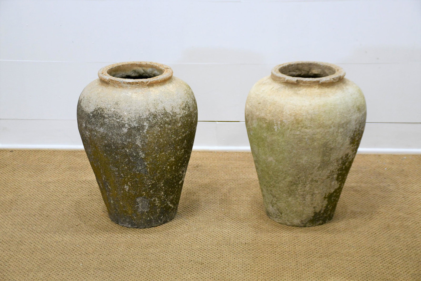 Pair of Concrete Garden Urns no bottoms      / (1 of 5)