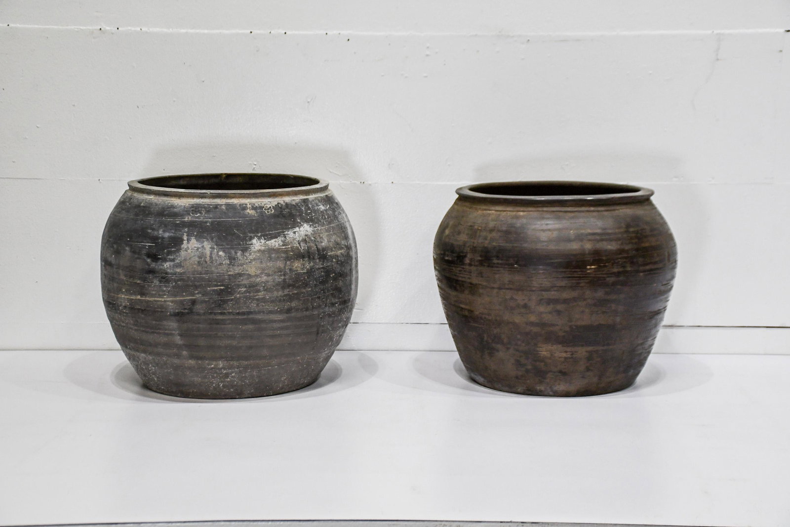 2pc. Lot of Hand Spun Pottery 14 1/2"H,   18" diam. (1 of 7)