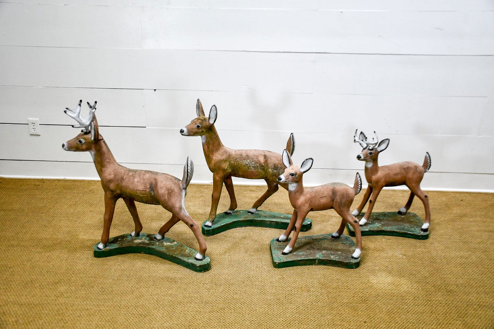4pc. Lot of Concrete Deer biggest   -   35 1/2"H,   32" (1 of 13)