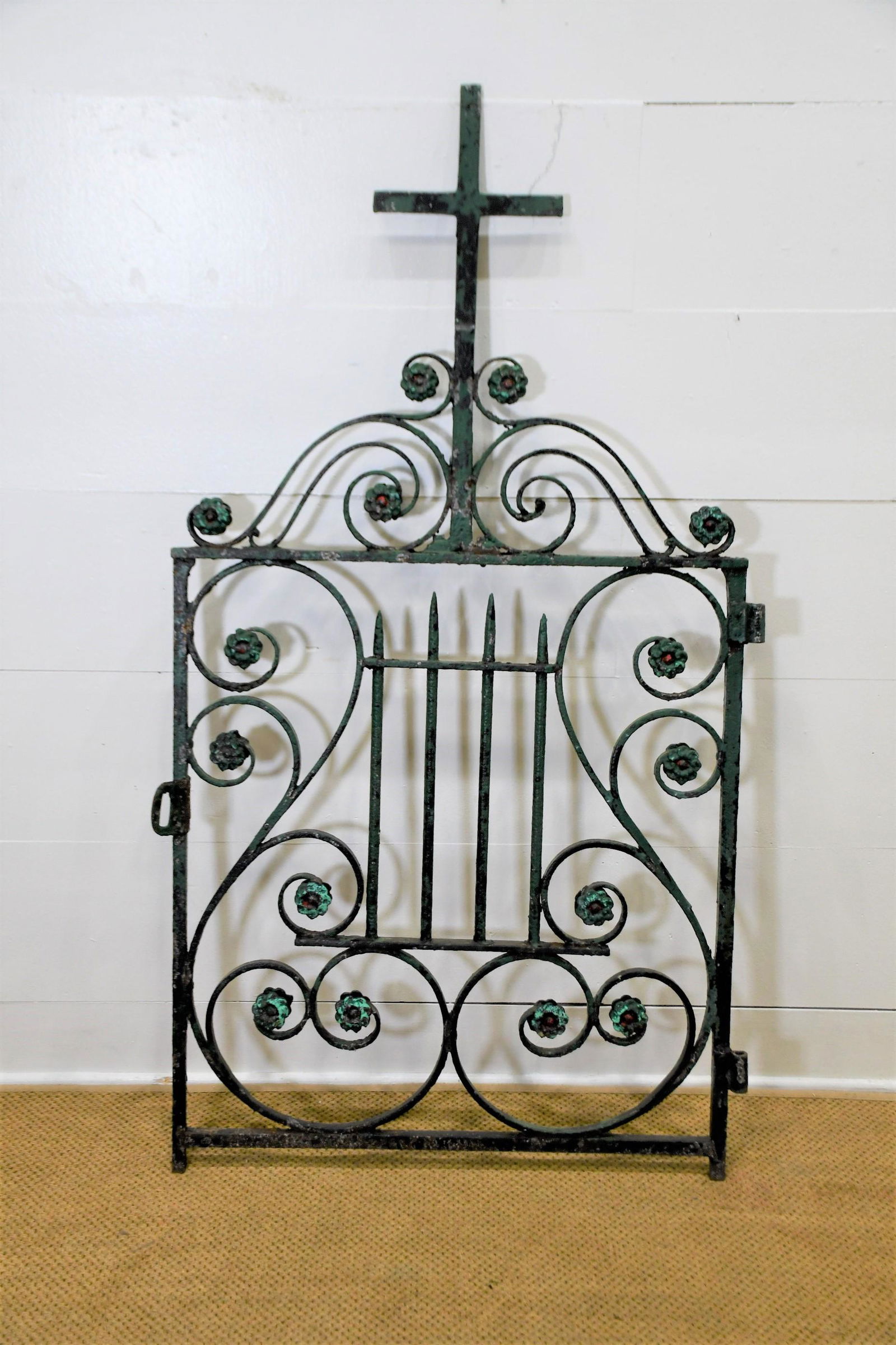 19th C. Iron Church Gate 64"  x   34" (1 of 4)