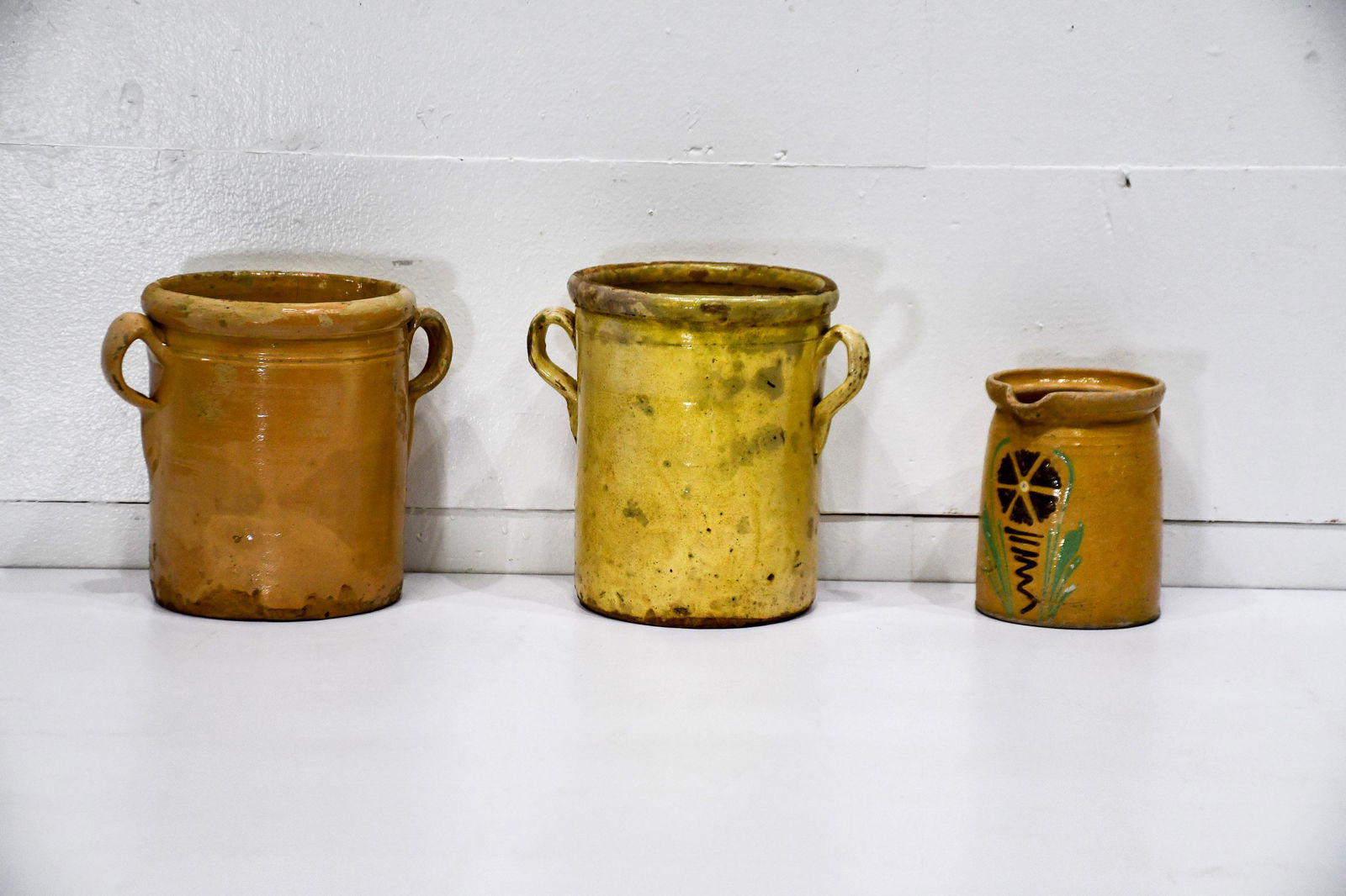 3pc. Lot of French Pottery 10"H    /    10 1/2"H    / (1 of 9)