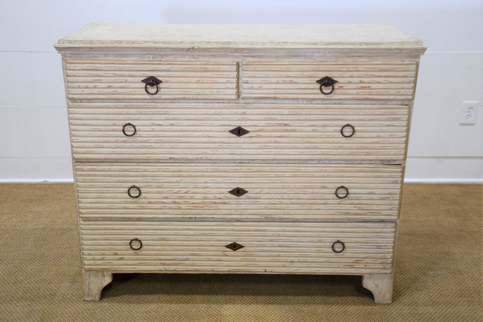 Swedish Painted Chest of Drawers 39"H,   47"  x   18" (1 of 5)