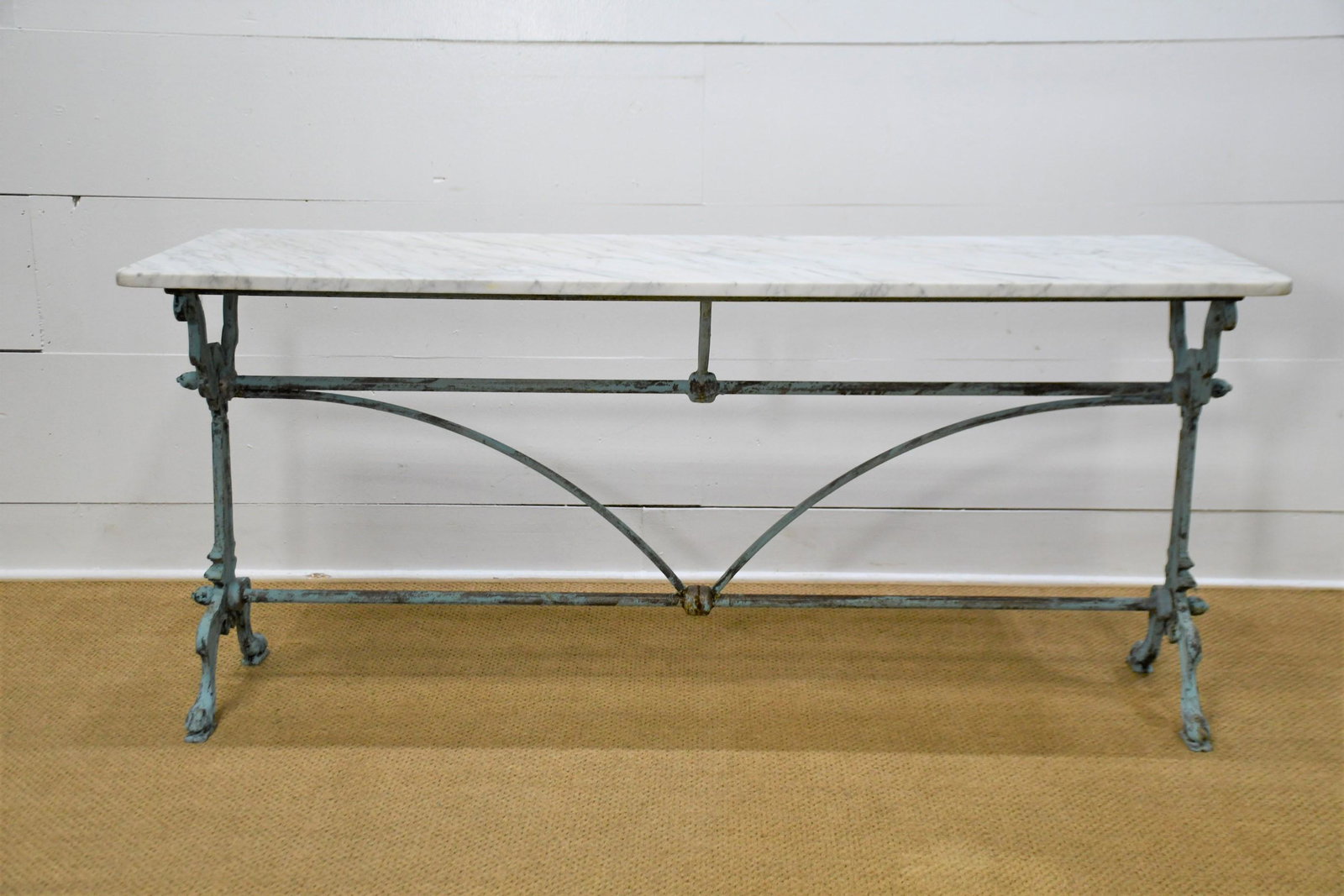 French Marble Top Pastry Table 28"H,   63"  x   24" (1 of 4)