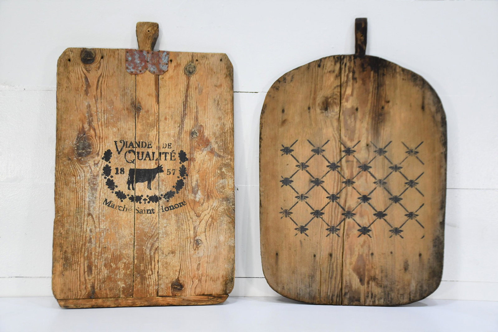 2pc. Lot of Stenciled Cutting Boards 33"  x   20" (1 of 2)
