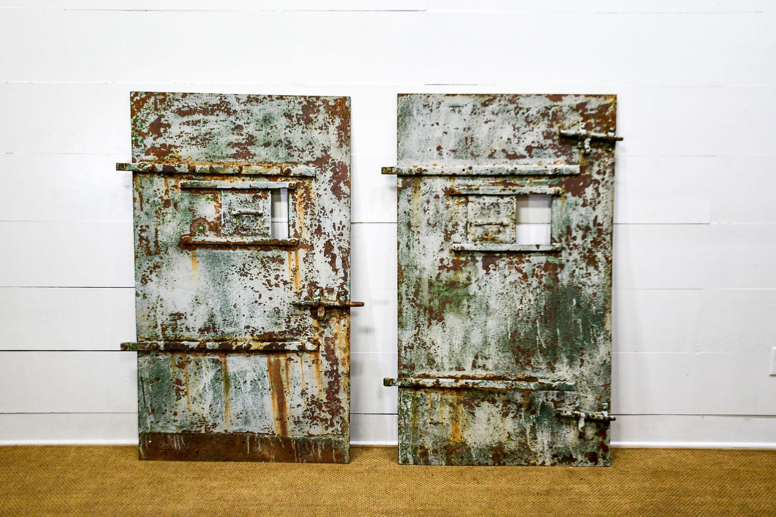 2pc. Lot of Painted Iron Cellar Doors 60 3/4"  x   35 (1 of 9)