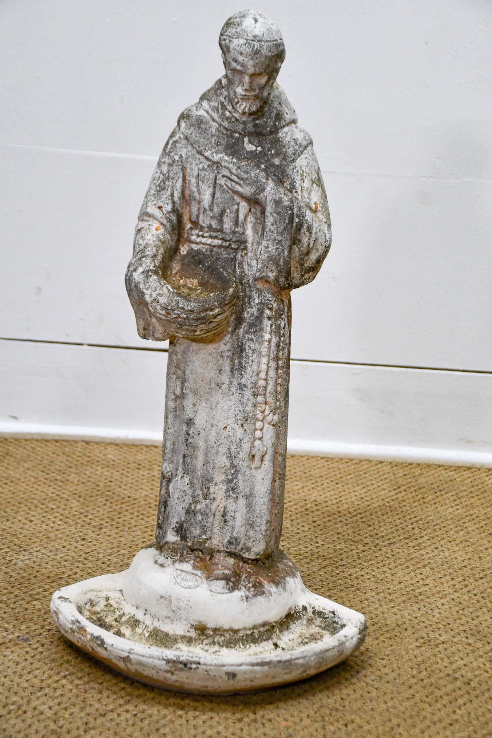 Concrete St. Francis Bird Bath 27"H,   13"  x   12" (1 of 4)