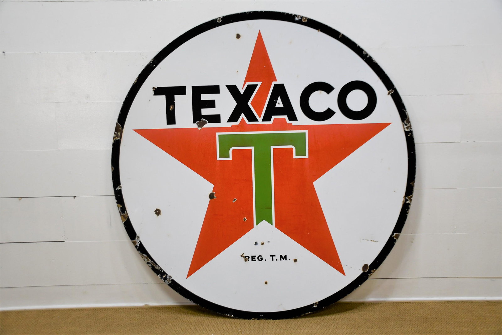 DSP Texaco Dealer Sign 71 1/2" diam. (1 of 4)