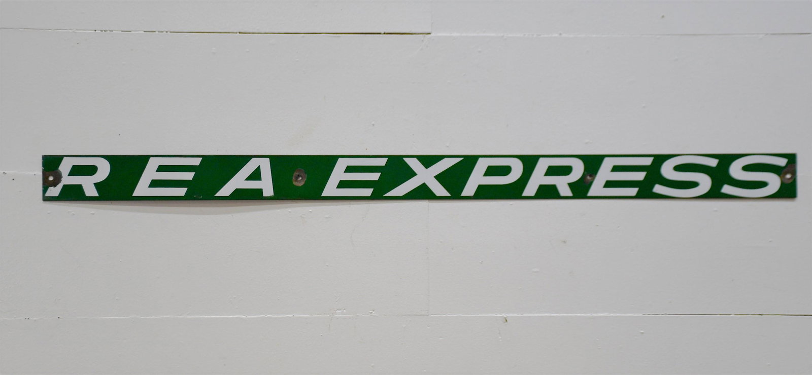 Rea Express Sign - porcelain 3 1/2" x 60": Rea Express Sign - porcelain 3 1/2" x 60"