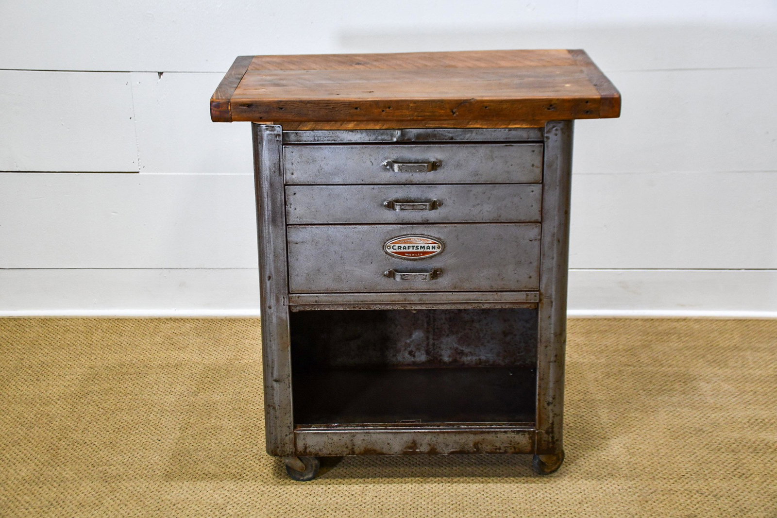 Industrial Warehouse Work Island w/ Drawers 34"H,   33 (1 of 5)