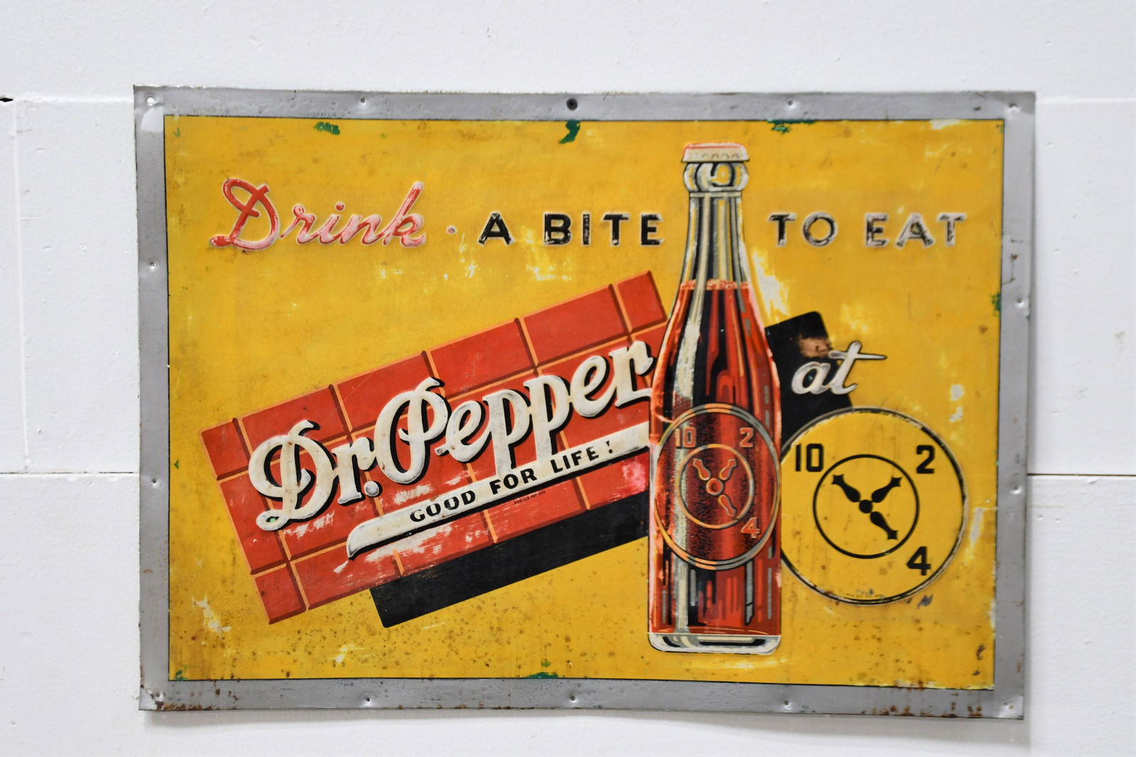 Dr. Pepper  10-2-4 Sign  -  metal 19"  x   27" (1 of 3)