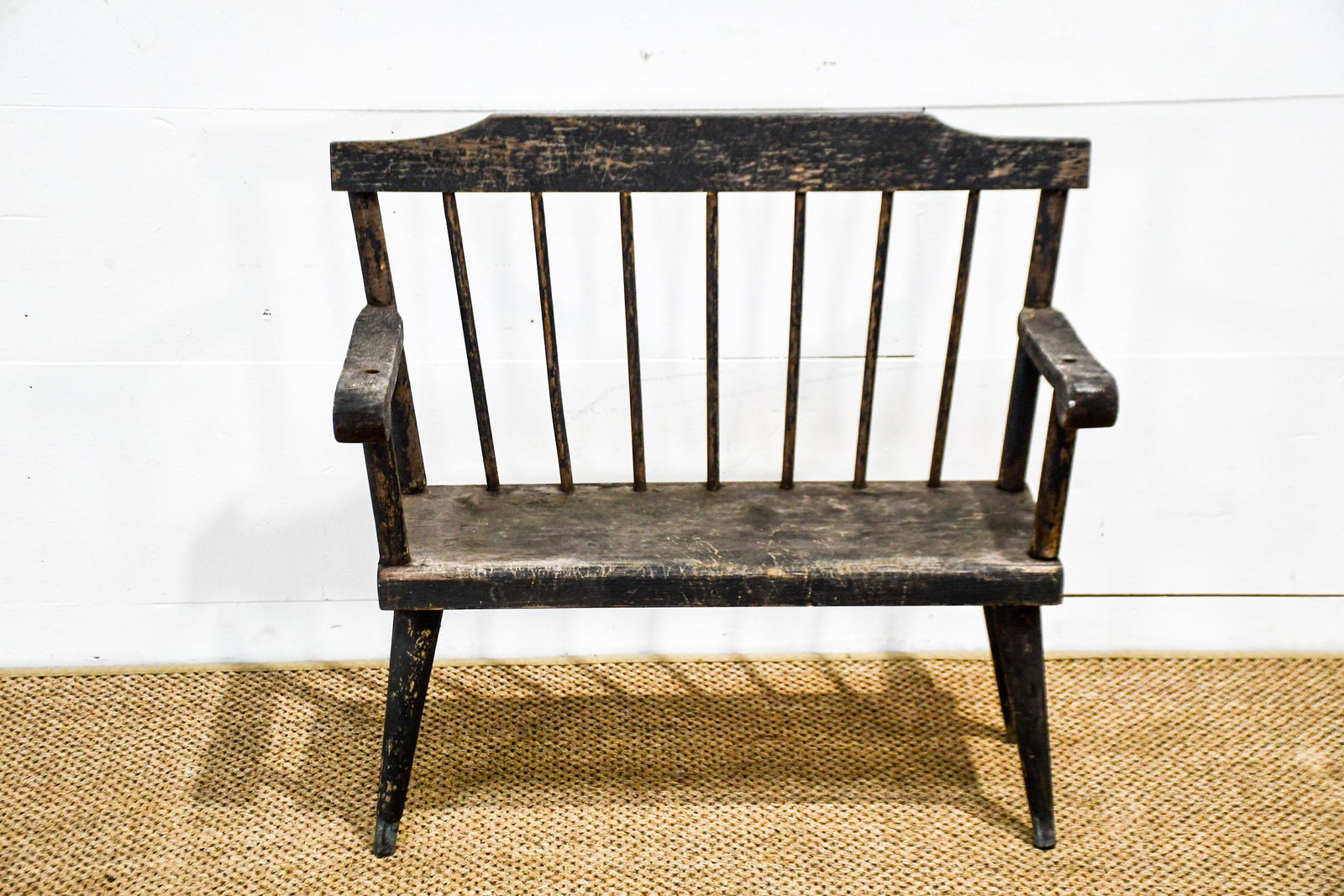 Pa. Amish Child's Settee 27"H,   29"  x   13" (1 of 4)