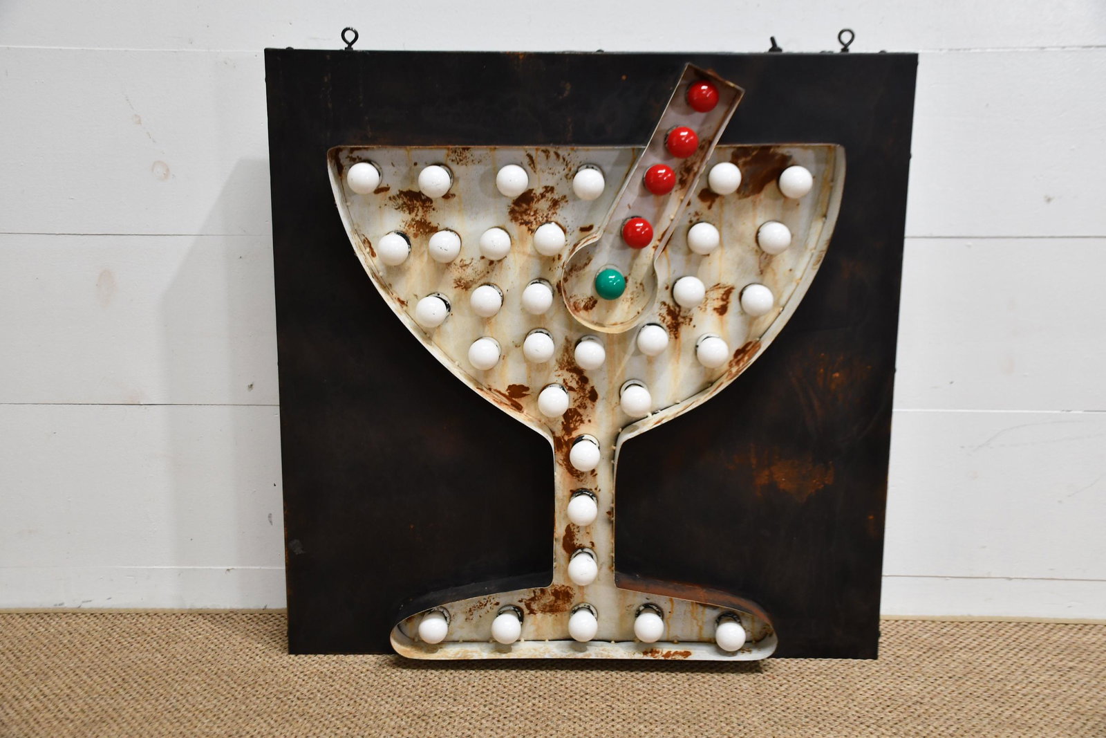 Vintage Lighted Martini Glass Sign 37"  x   36 1/2" (1 of 6)
