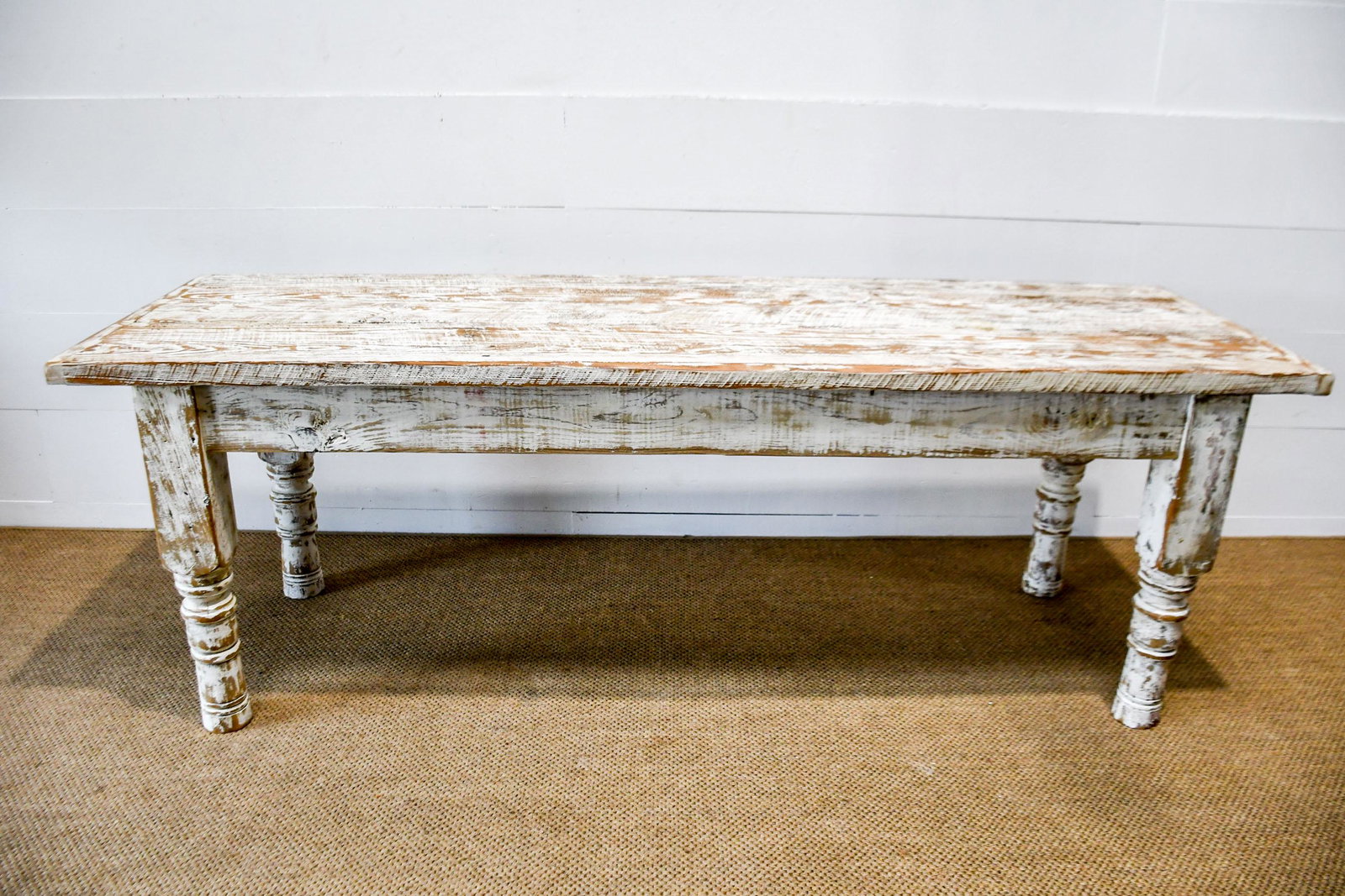 White Painted Farm Table 32"H,   93"  x   30" (1 of 5)