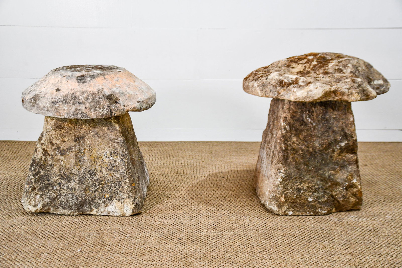 2pc. Lot of Stone Garden Mushrooms largest   -   25"H, (1 of 5)