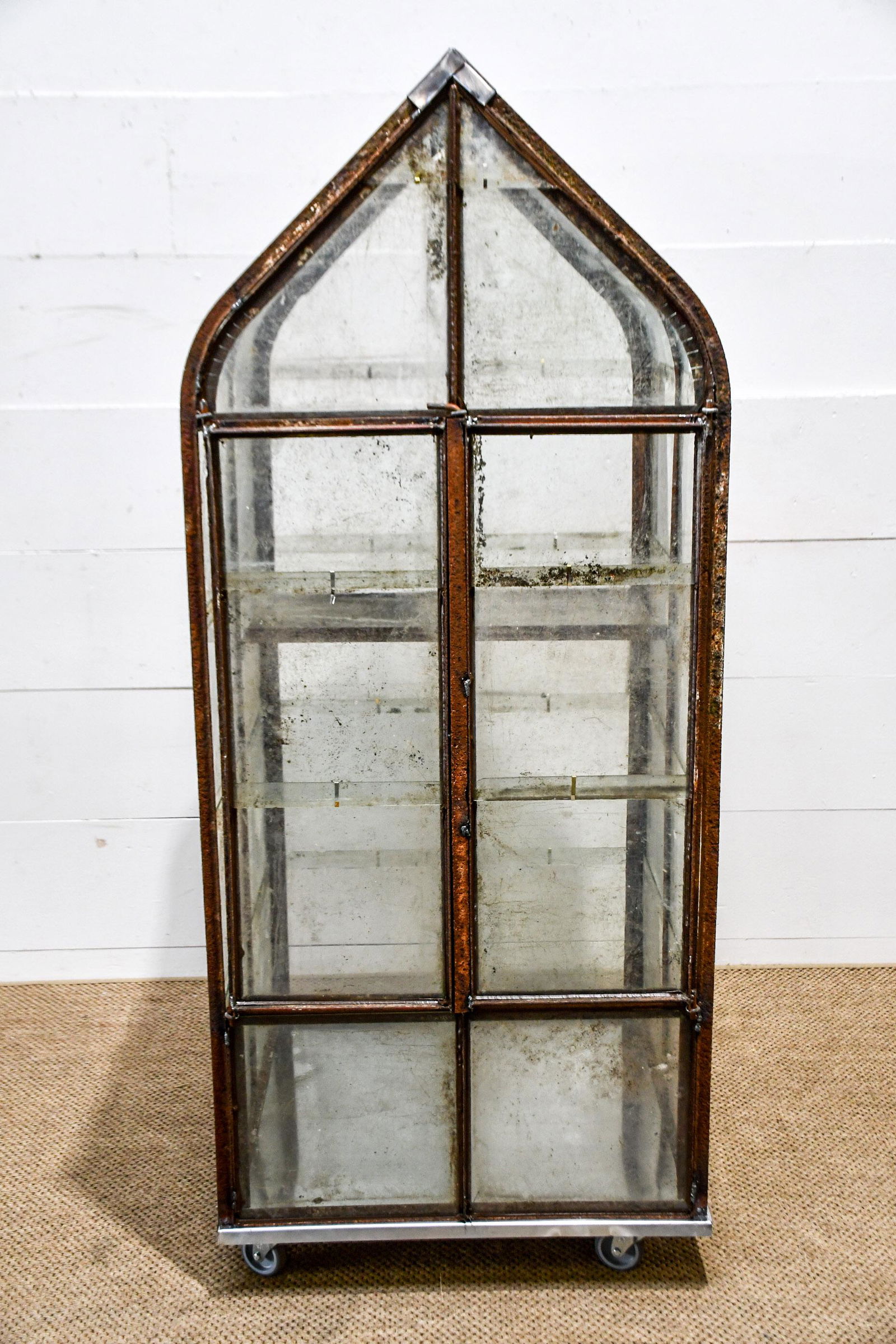 French Small Glass Greenhouse 68"H,   28"  x   29" (1 of 7)