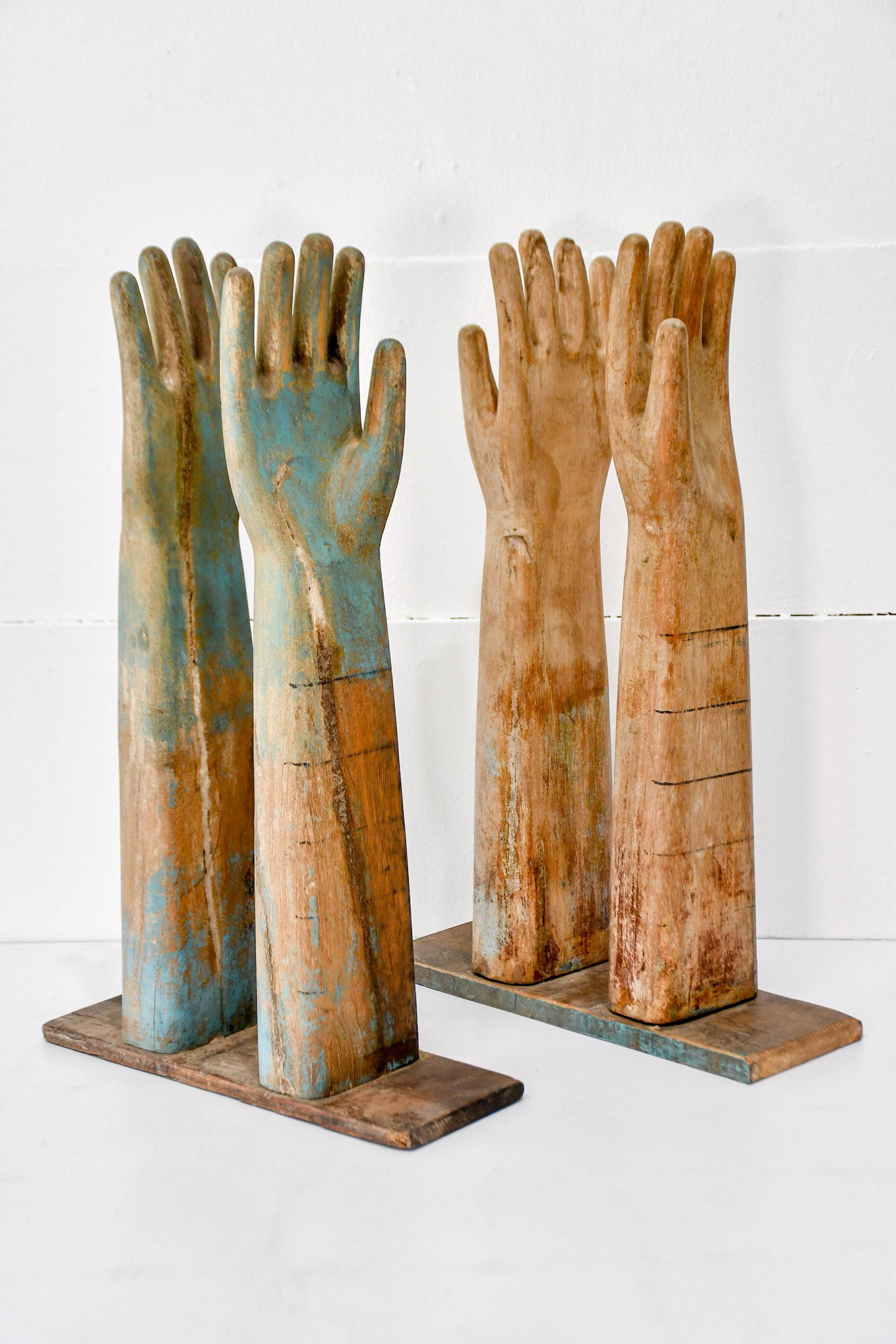 2pc. Lot of Wooden Glove Molds 22 1/2"H,   14"  x   5" (1 of 6)