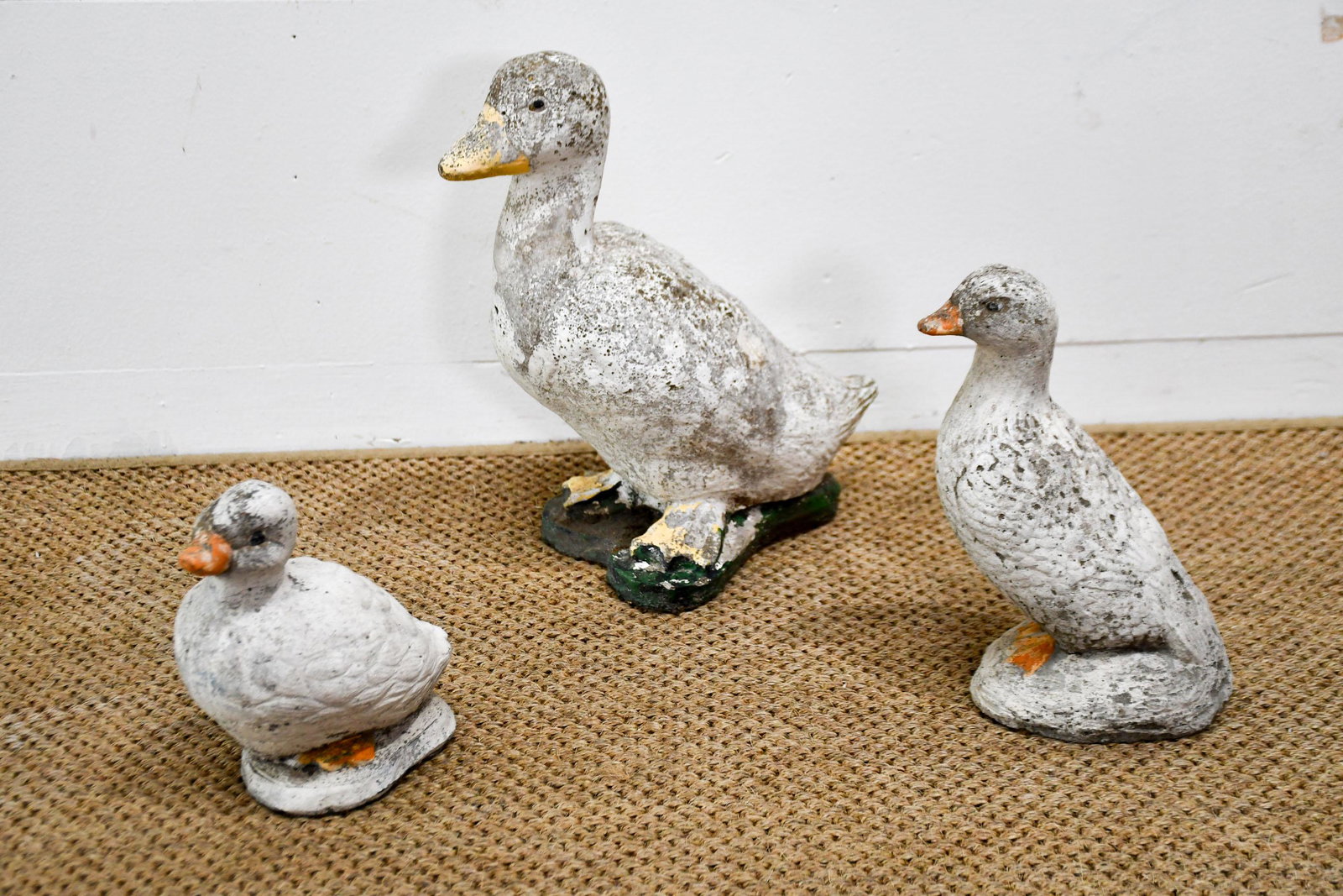 3pc. Lot of Concrete Ducks largest  -   16"H,   8"  x (1 of 5)